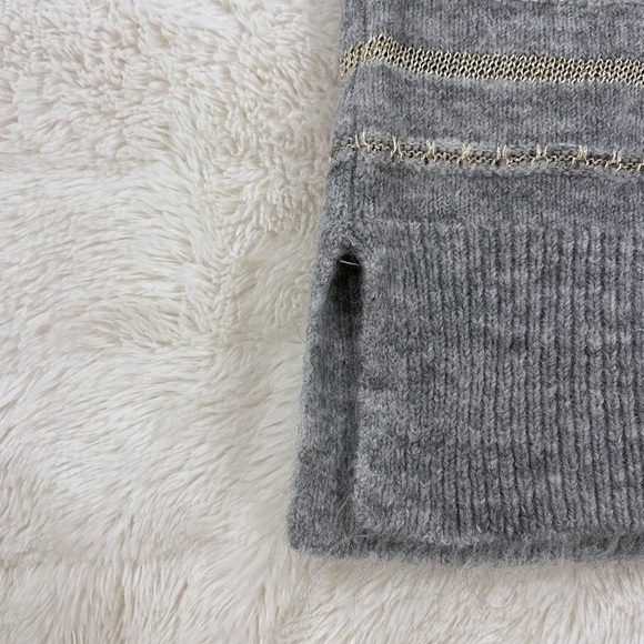 Women's Calvin Klein Beaded Sequin Gray Sweater Size XL - Picture 3 of 4